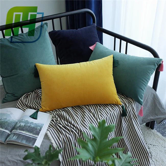 home decor tassel velvet cushion