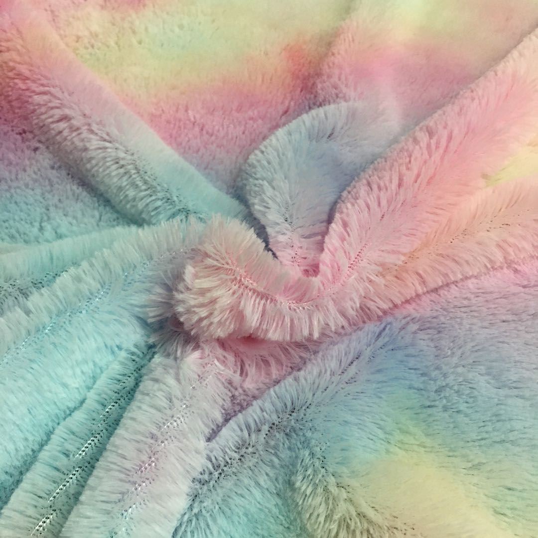 rainbow plush fabric rainbow plush fabric