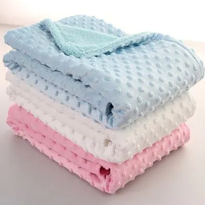 Different pattern minky dot blanket (1) - 副本