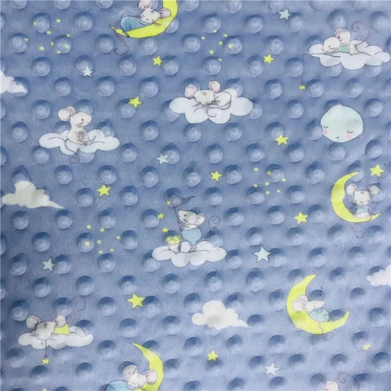 Digital print cuddle dot fabric