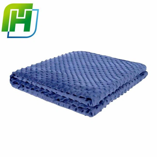 Navy Minky Dot Blanket 40''/60''