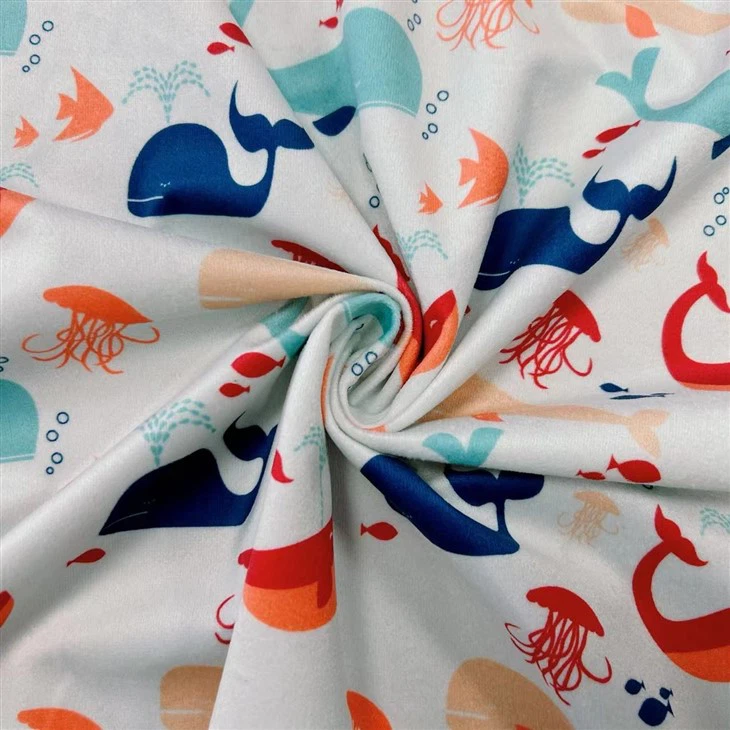 Customized Design Cartoon Print Fabric Minky Fabric Sofa Fabric