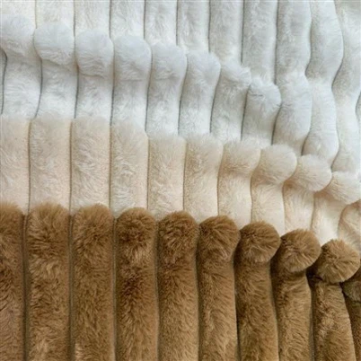 100% poliestrska črtasta tkanina iz umetnega krzna