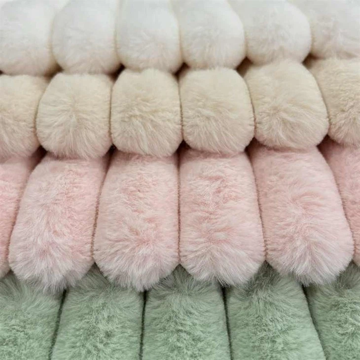 Striped Faux fur Fabric